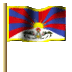 Tibet (China) Stockfahne / Stockflagge 30 x 46 cm