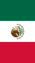 [National Flag of Mexico: vertical hanging flag - incorrect version]